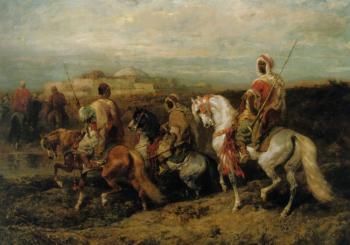阿道夫 施賴爾 Bedouins Approaching the City 阿道夫 施賴爾 Bedouins Approaching the City